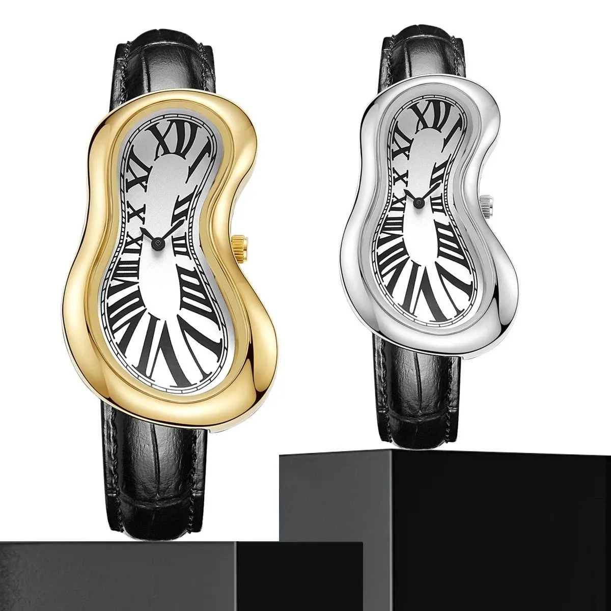 Melting Crash Watch Dali Paris French Rare Irregular Shape Vintage Waterproof