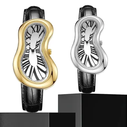 Melting Crash Watch Dali Paris French Rare Irregular Shape Vintage Waterproof