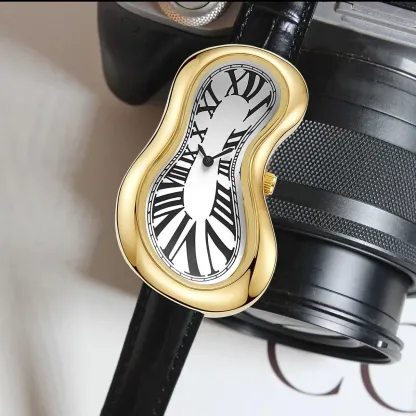 Melting Crash Watch Dali Paris French Rare Irregular Shape Vintage Waterproof