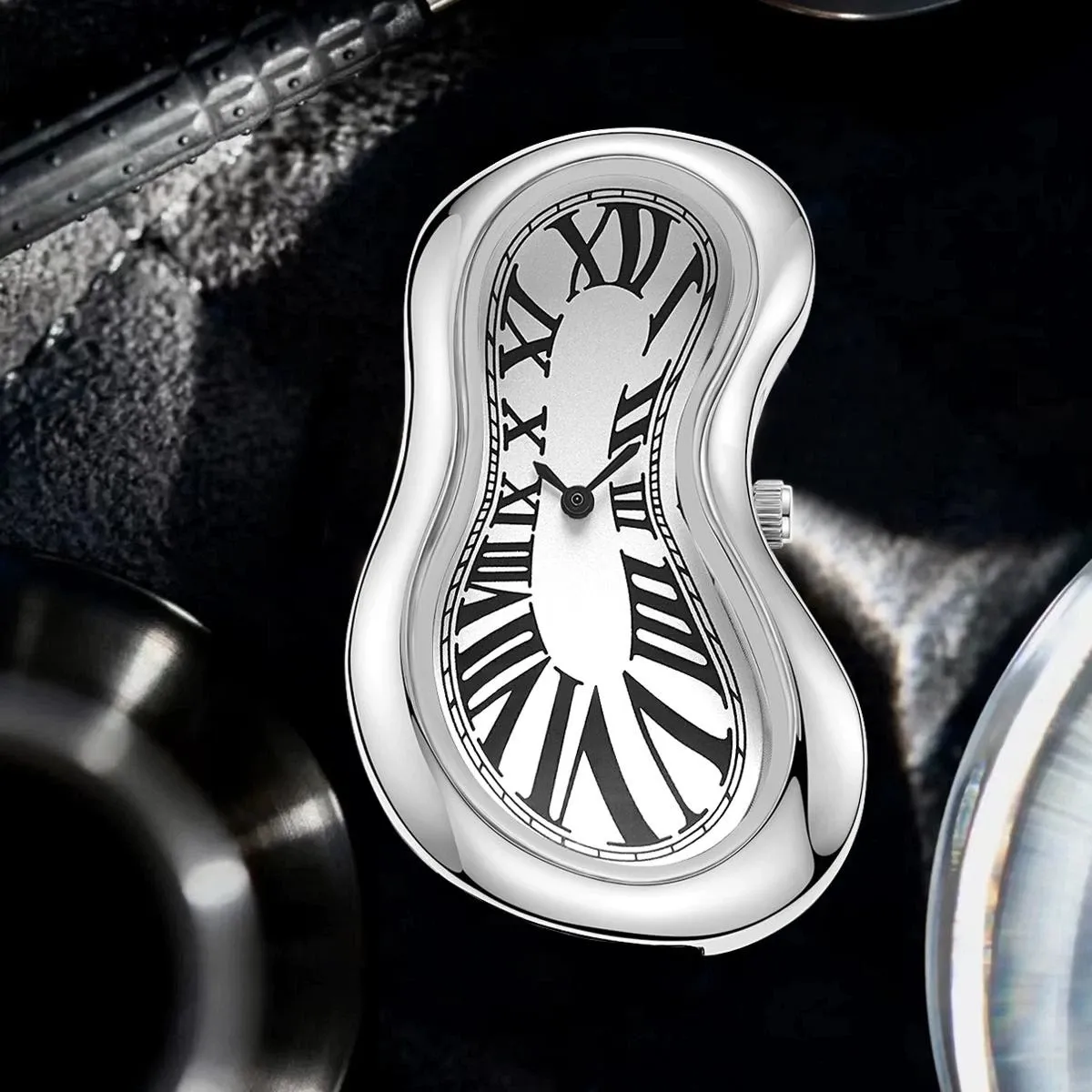 Melting Crash Watch Dali Paris French Rare Irregular Shape Vintage Waterproof