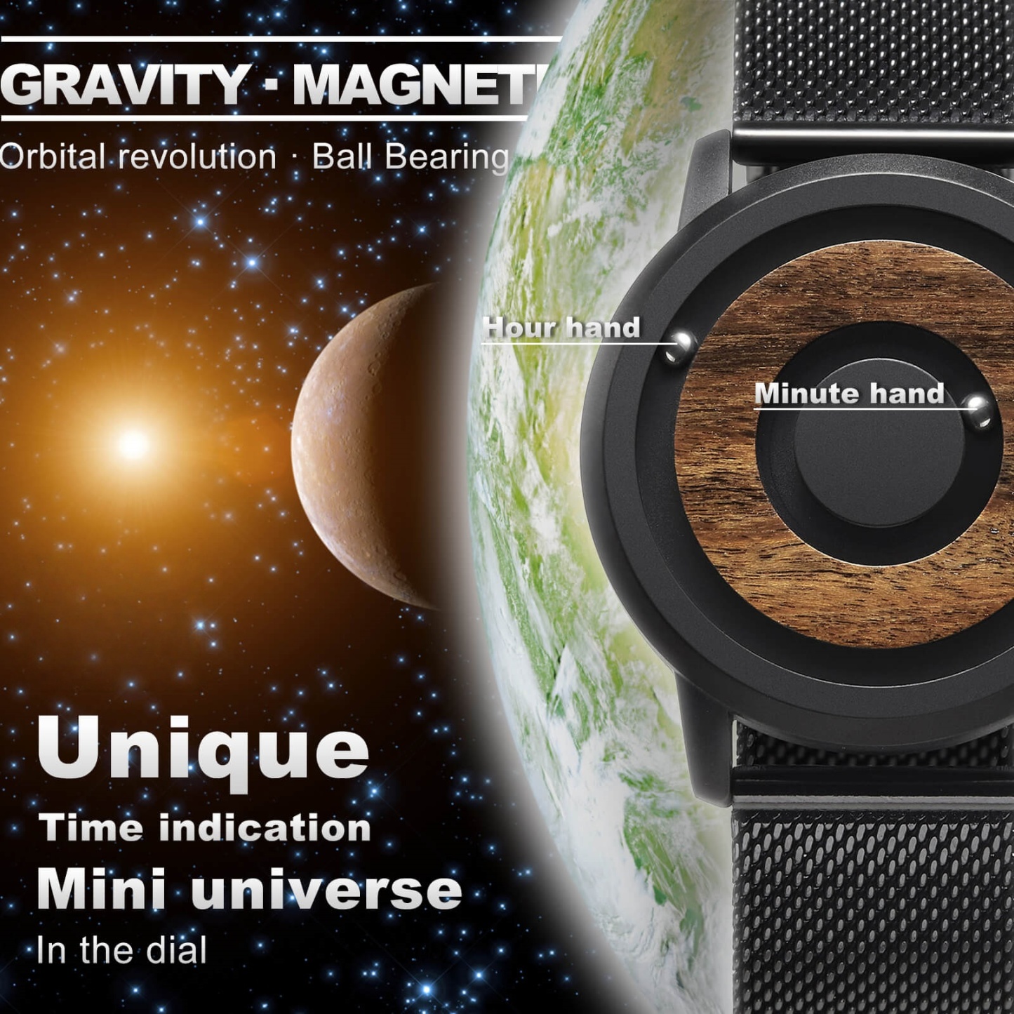 Wooden Magnetic Watch