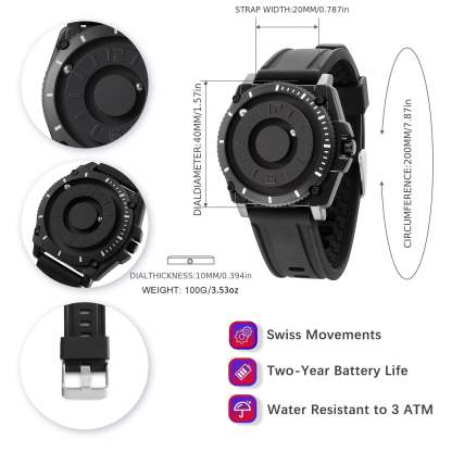 EUTOUR Cool Magnet Watches For Men