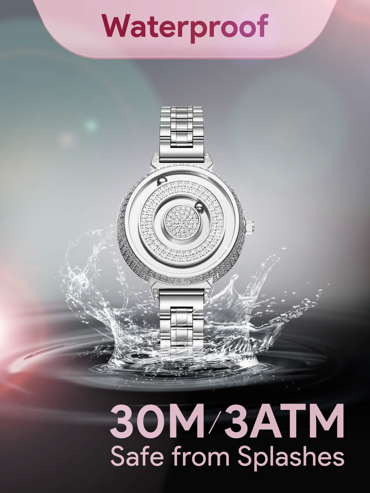 EUTOUR Magnet Crystal Watch E035 For Ladies