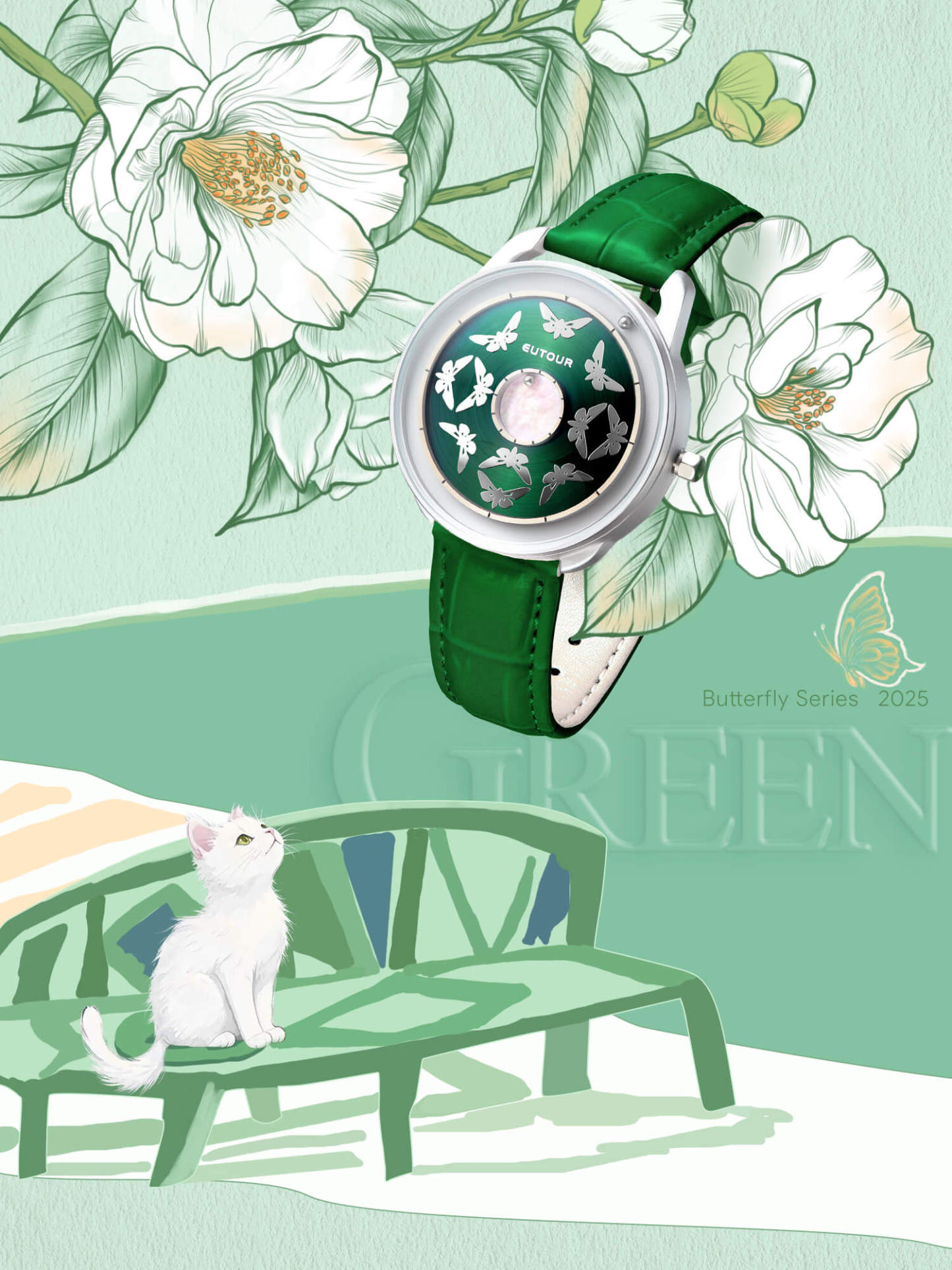 Primeforges Magnetic Ladies Butterfly Watch