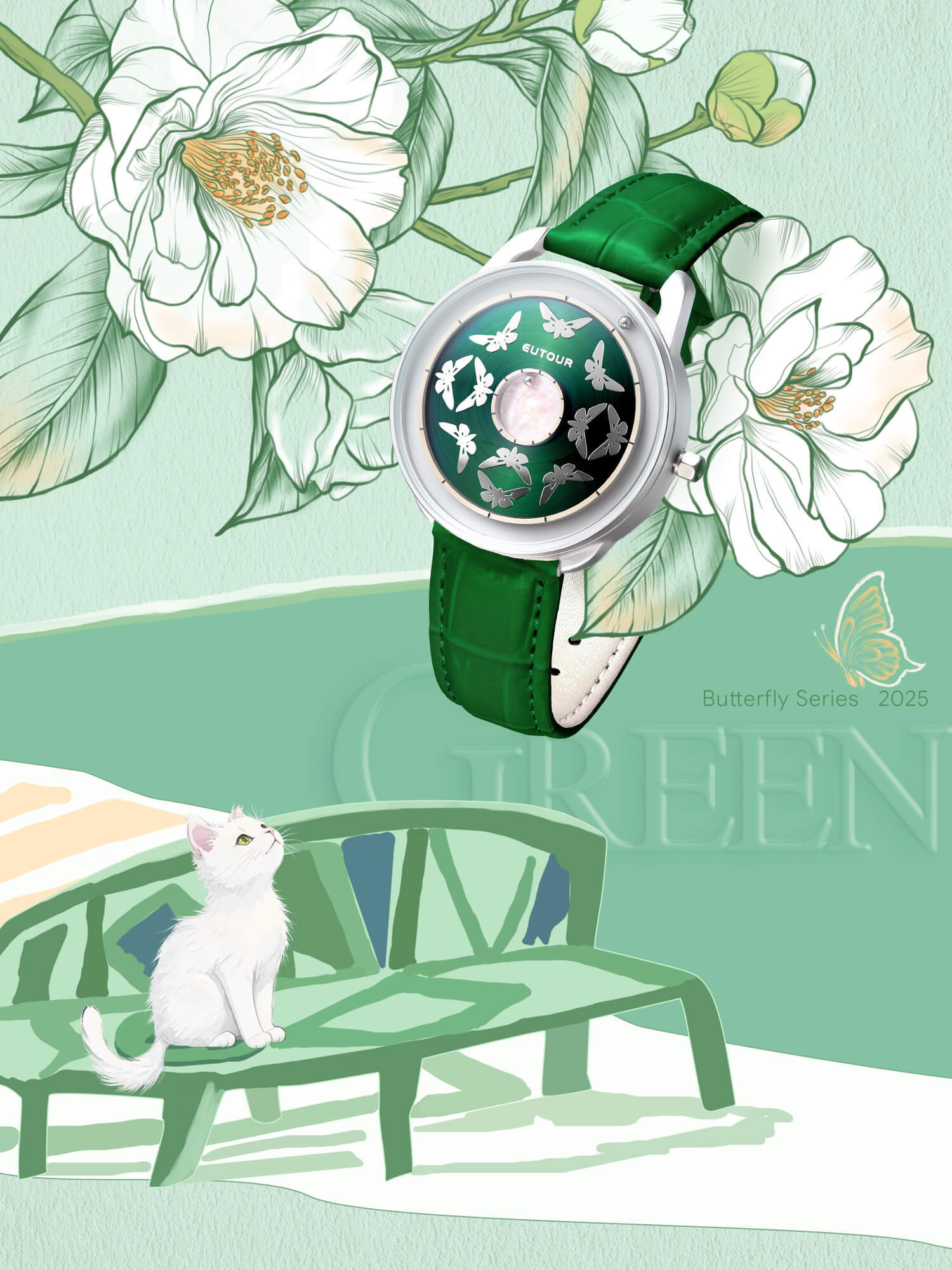 Primeforges Magnetic Ladies Butterfly Watch