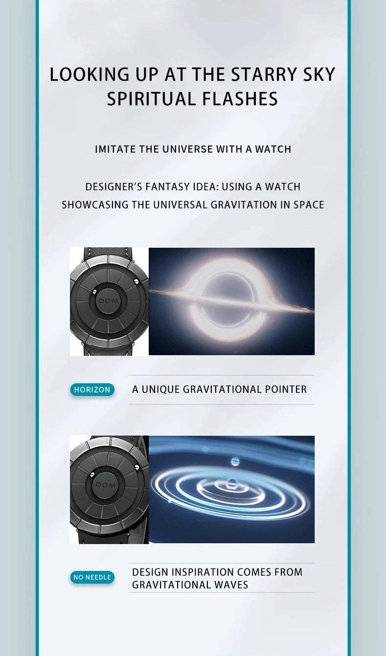 DOM 1753 Creative Design Watches Men Magnetic Watches