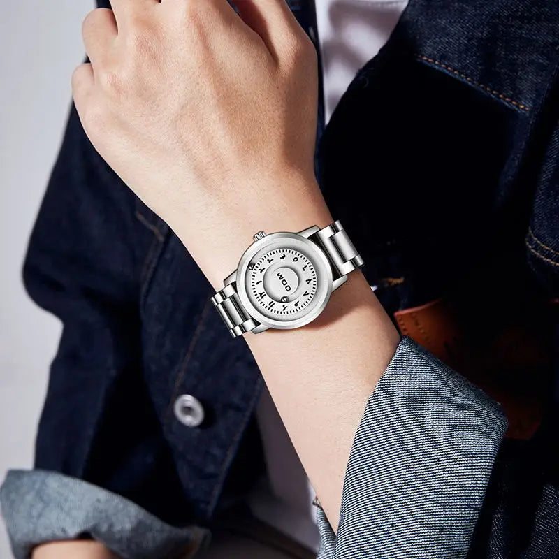 DOM 1769 Man Watch Creative Silver Stainless Steel