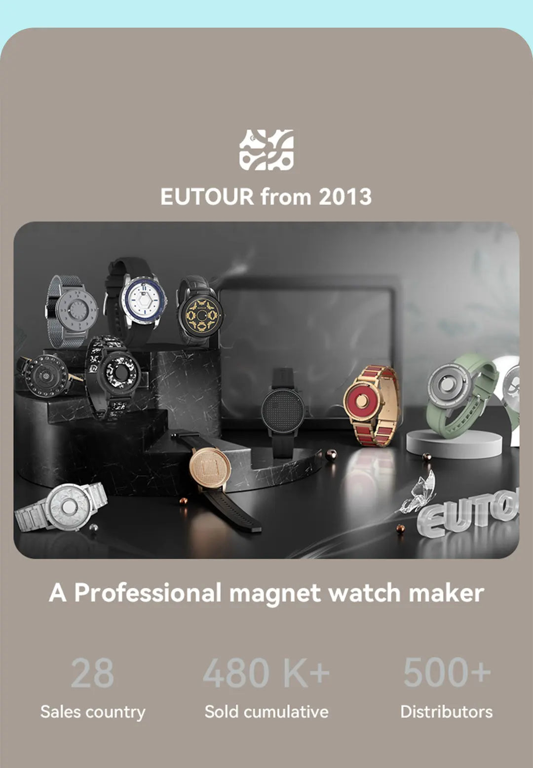 EUTOUR 2025 Magnetic Watch