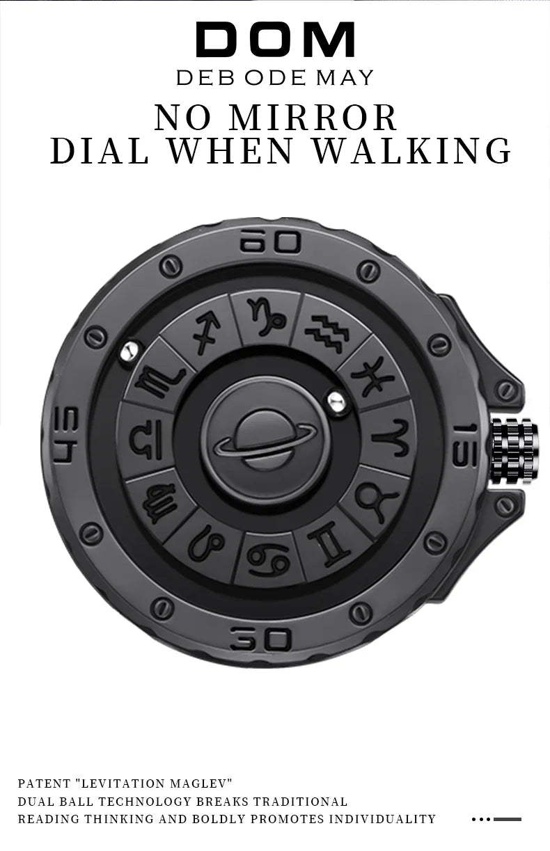 DOM 1733 Magnetic Watch Original Pointer Rotating Magnetic Constellation