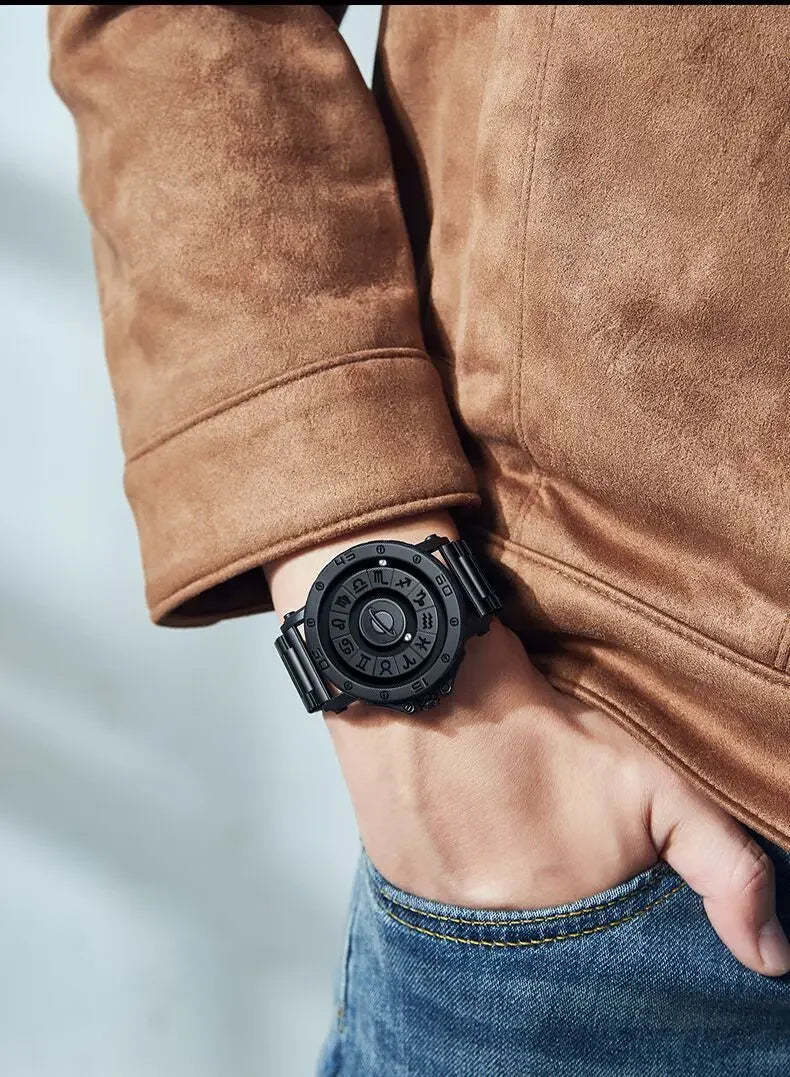 DOM 1733 Magnetic Watch Original Pointer Rotating Magnetic Constellation