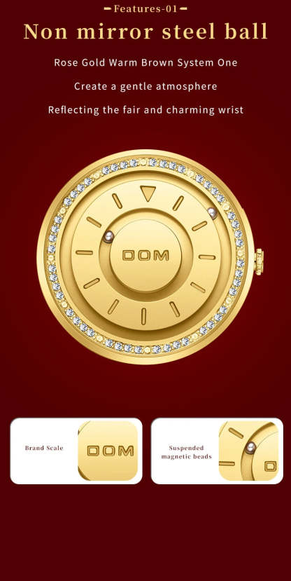 DOM 1758 Top Trend Concept Personality Creative Roller Pointer New Watch