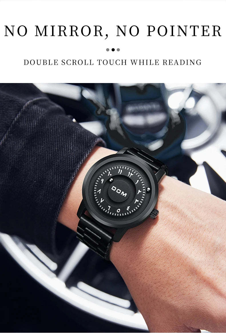 DOM 1769 Man Watch Creative Silver Stainless Steel