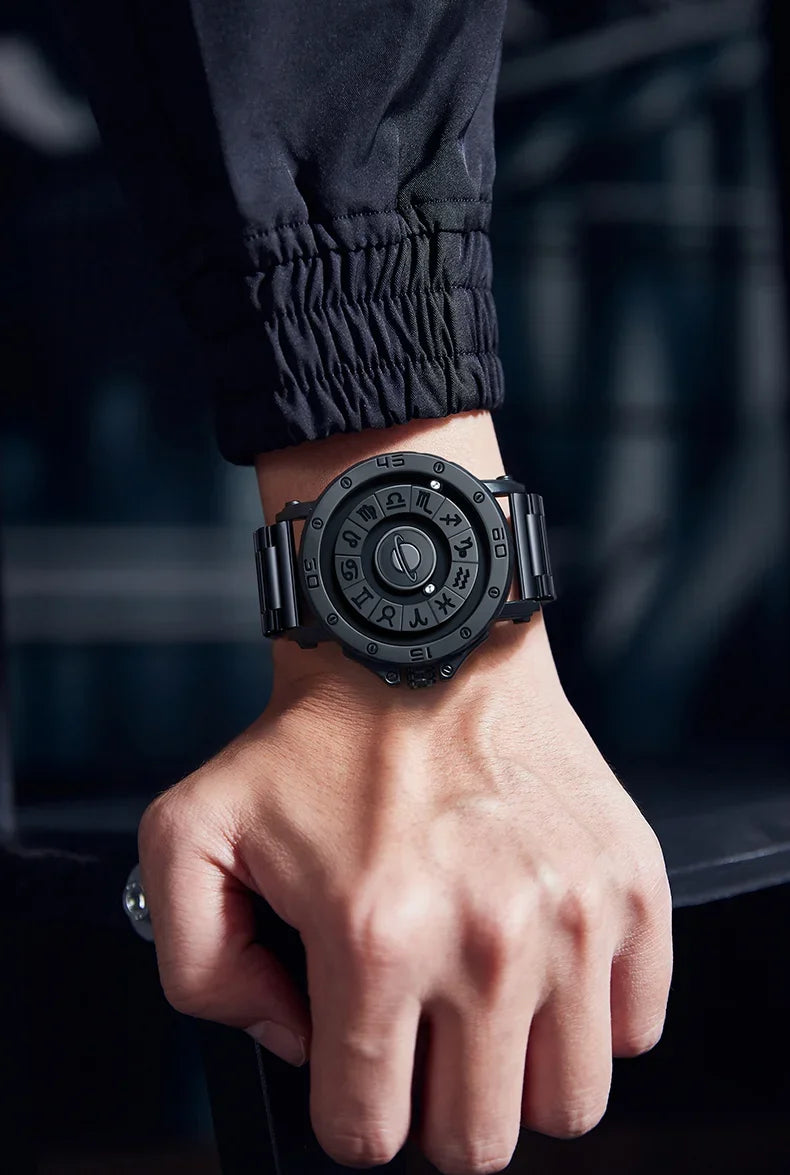 DOM 1733 Magnetic Watch Original Pointer Rotating Magnetic Constellation