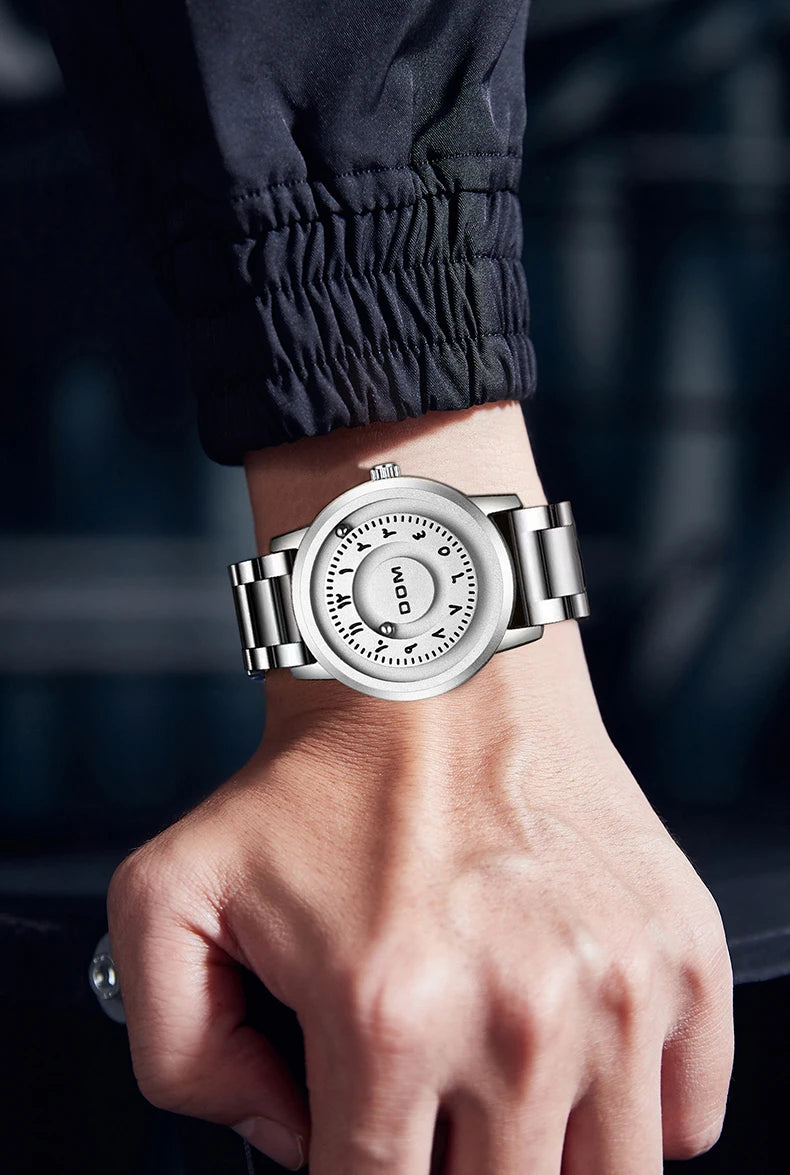 DOM 1769 Man Watch Creative Silver Stainless Steel