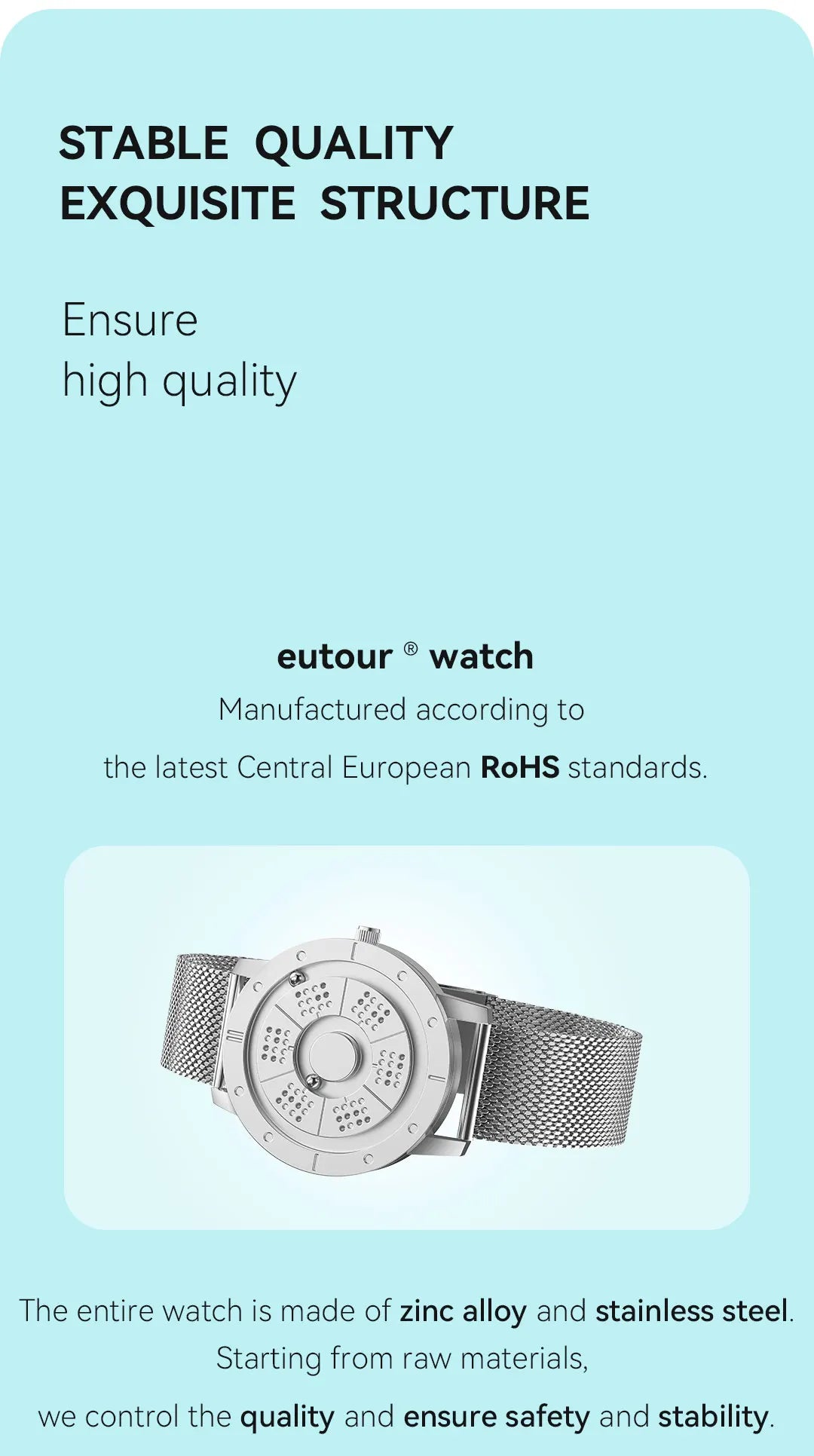 EUTOUR 2025 Magnetic Watch