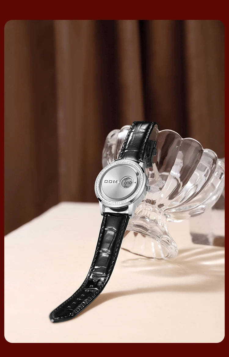 DOM 1759 New Original Factory Magnetic gold Trend Leather Women's Watch