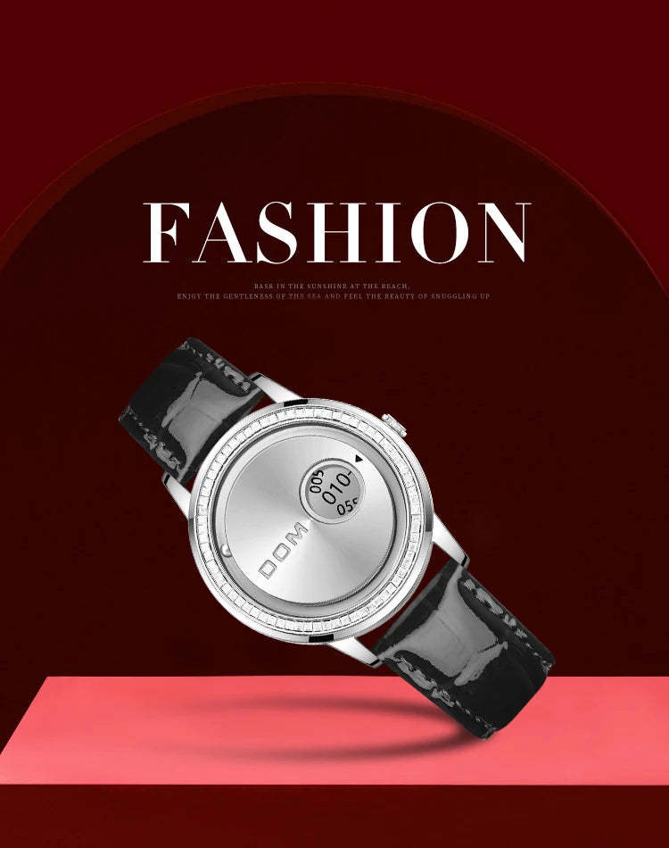 DOM 1759 New Original Factory Magnetic gold Trend Leather Women's Watch