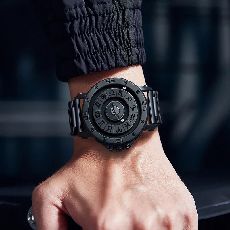 DOM 1733 Magnetic Watch Original Pointer Rotating Magnetic Constellation