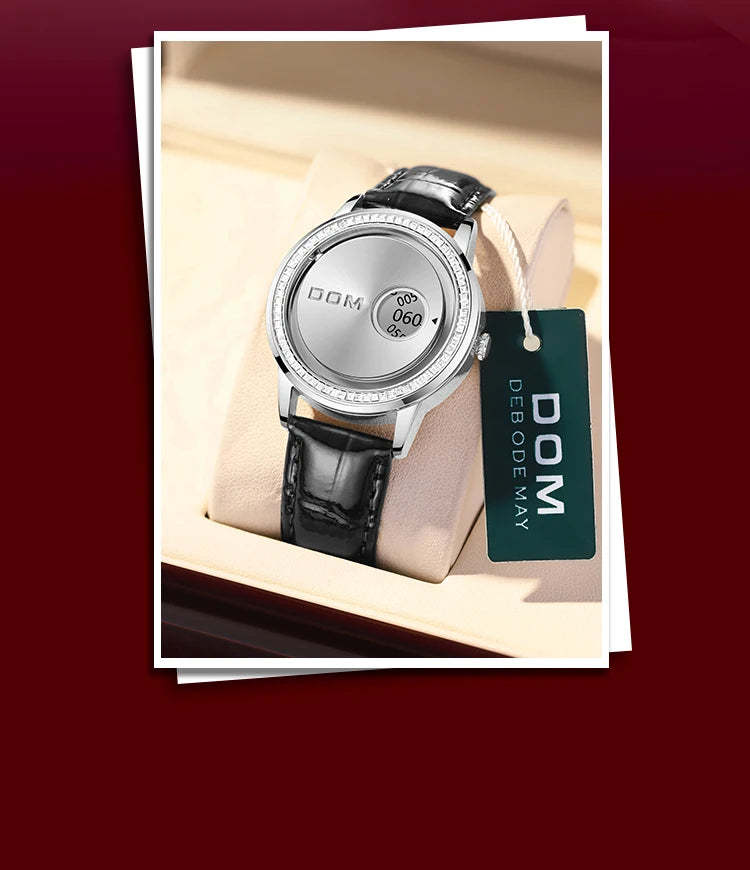 DOM 1759 New Original Factory Magnetic gold Trend Leather Women's Watch