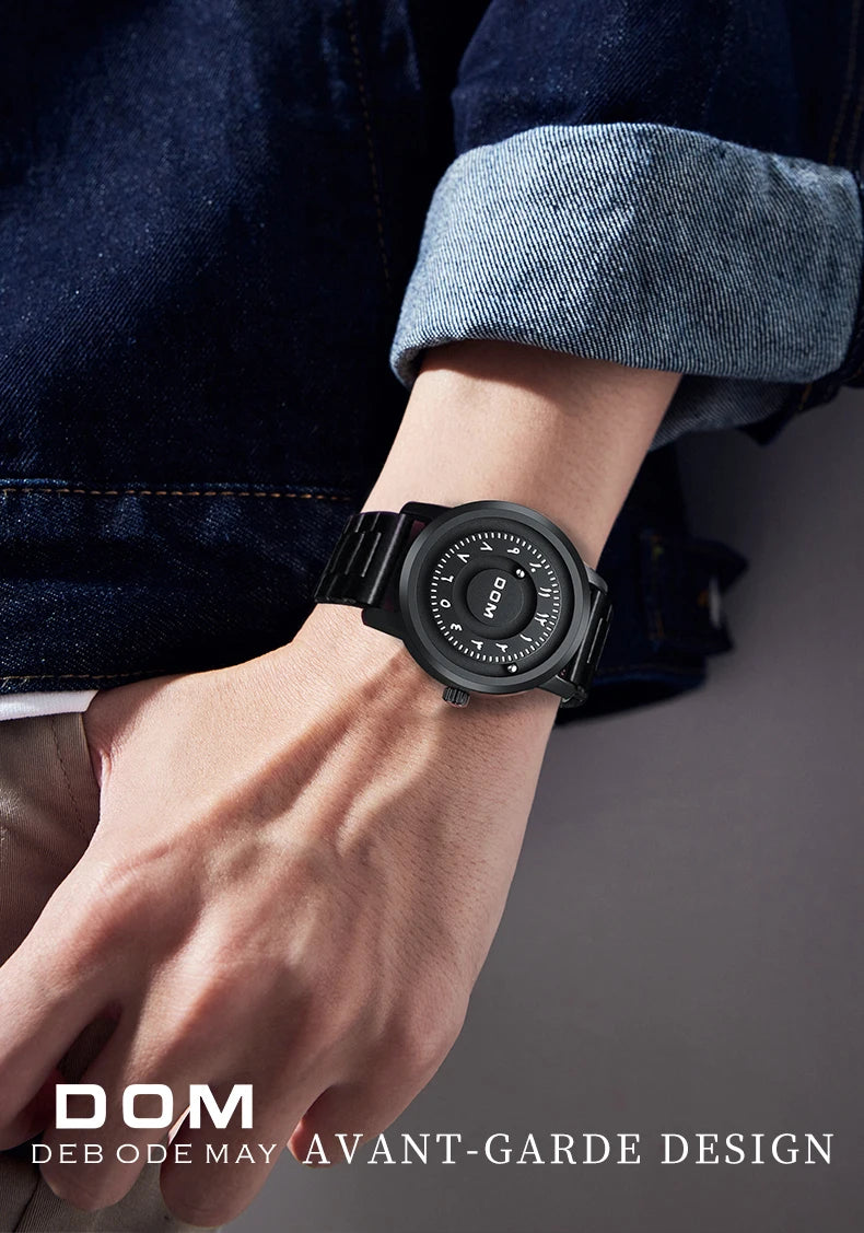 DOM 1769 Man Watch Creative Silver Stainless Steel