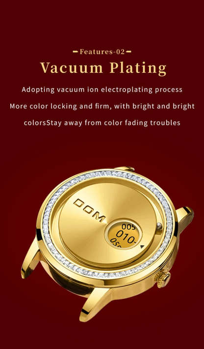 DOM 1759 New Original Factory Magnetic gold Trend Leather Women's Watch