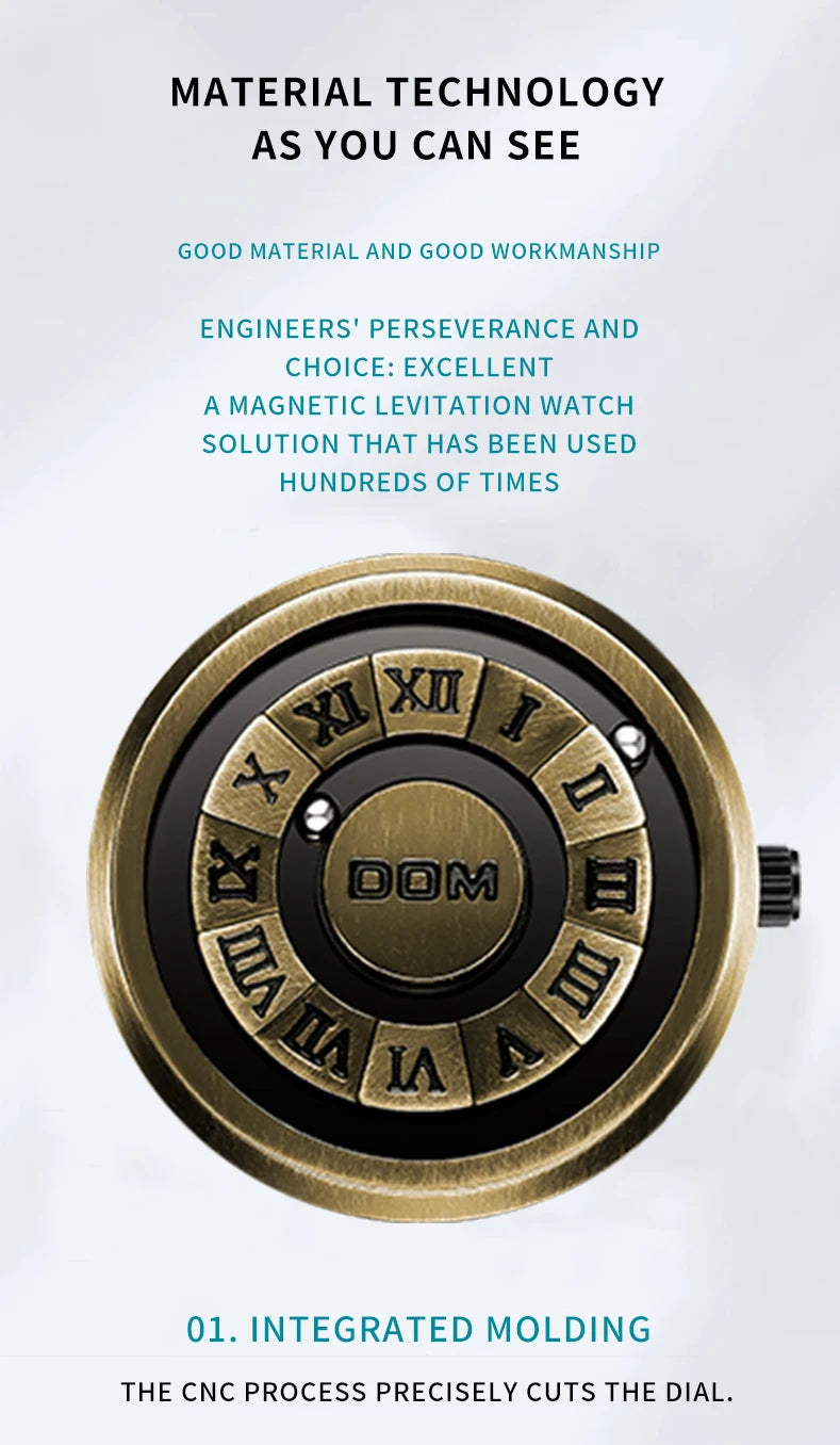 DOM Fashion Cool Magnetic Suspension Watch