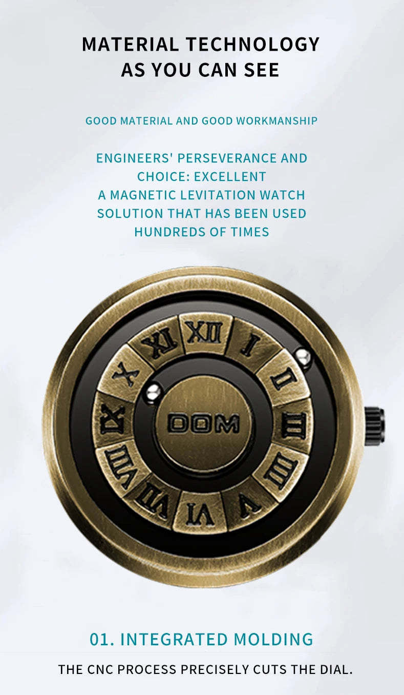 DOM Fashion Cool Magnetic Suspension Watch