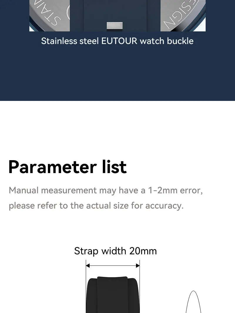 EUTOUR Stardard Quality Magnet Watch Classic 5 ATM Water proof