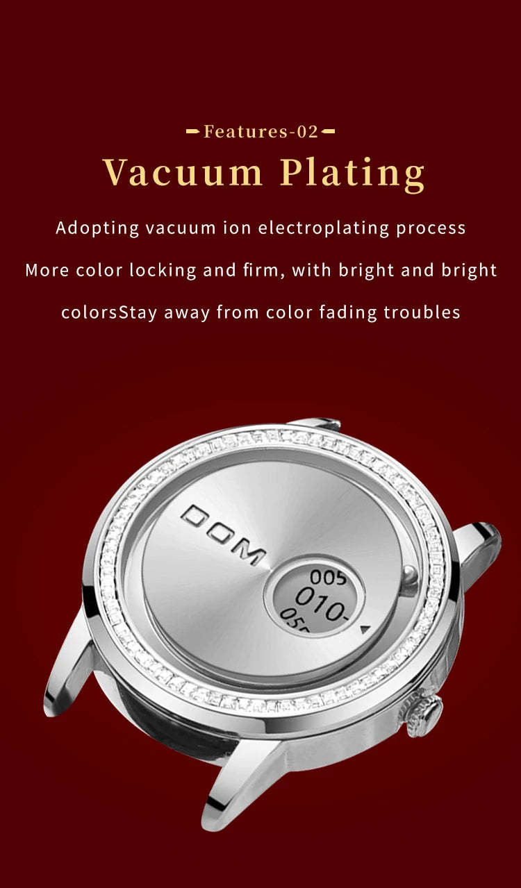 DOM 1759 New Original Factory Magnetic gold Trend Leather Women's Watch