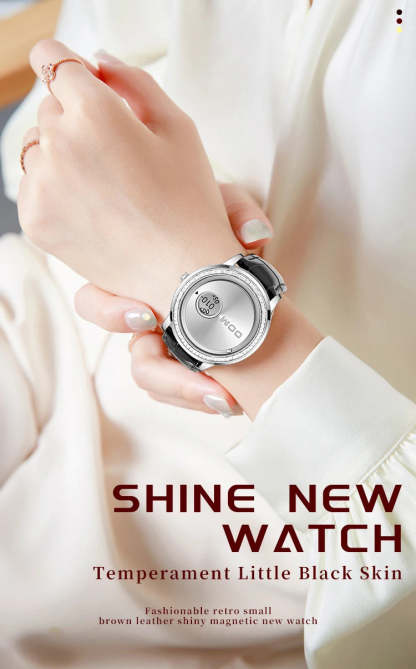 DOM 1759 New Original Factory Magnetic gold Trend Leather Women's Watch