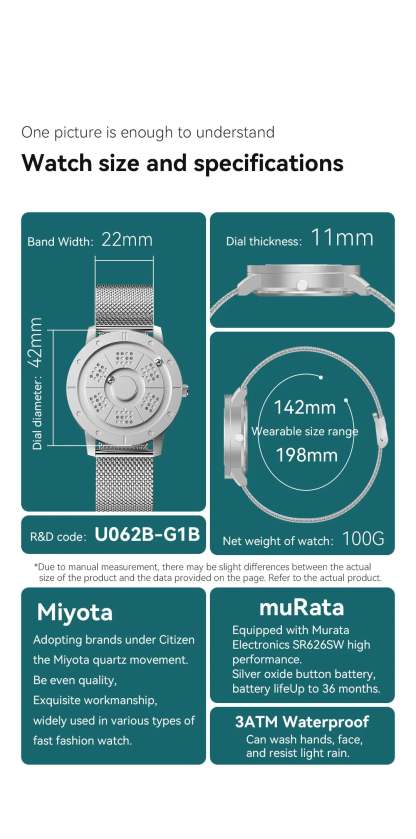 EUTOUR 2025 Magnetic Watch