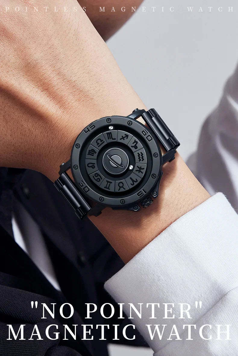 DOM 1733 Magnetic Watch Original Pointer Rotating Magnetic Constellation