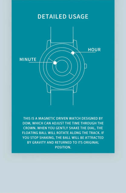 DOM 1753 Creative Design Watches Men Magnetic Watches