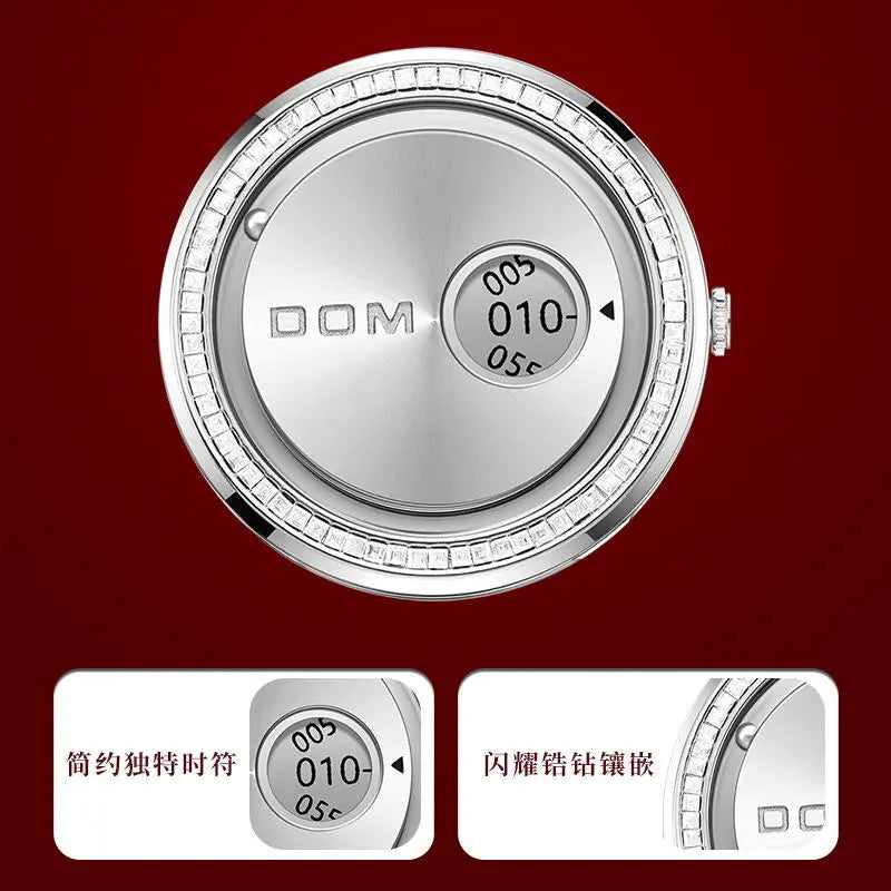 DOM 1759 New Original Factory Magnetic gold Trend Leather Women's Watch