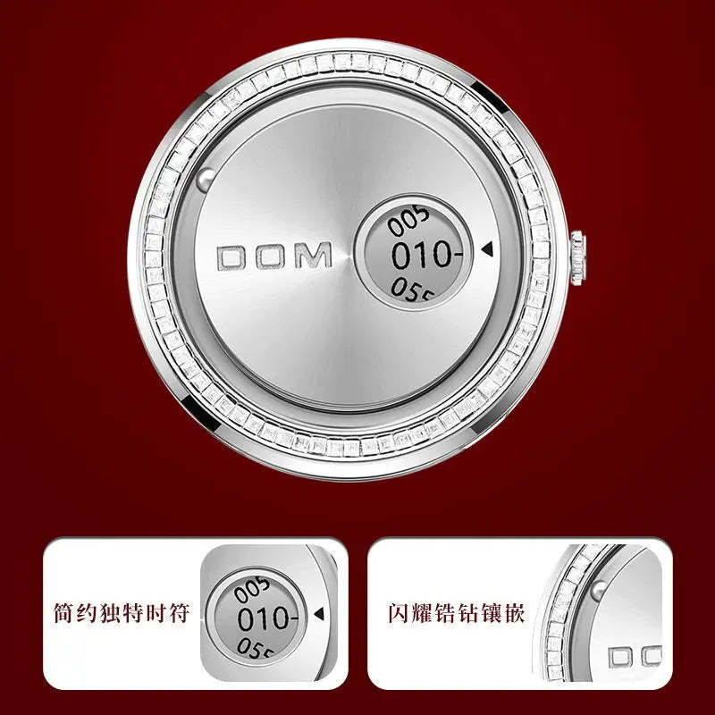 DOM 1759 New Original Factory Magnetic gold Trend Leather Women's Watch