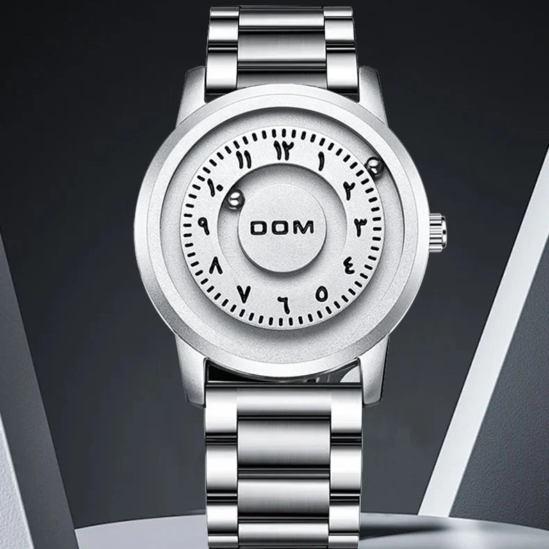 DOM 1769 Man Watch Creative Silver Stainless Steel