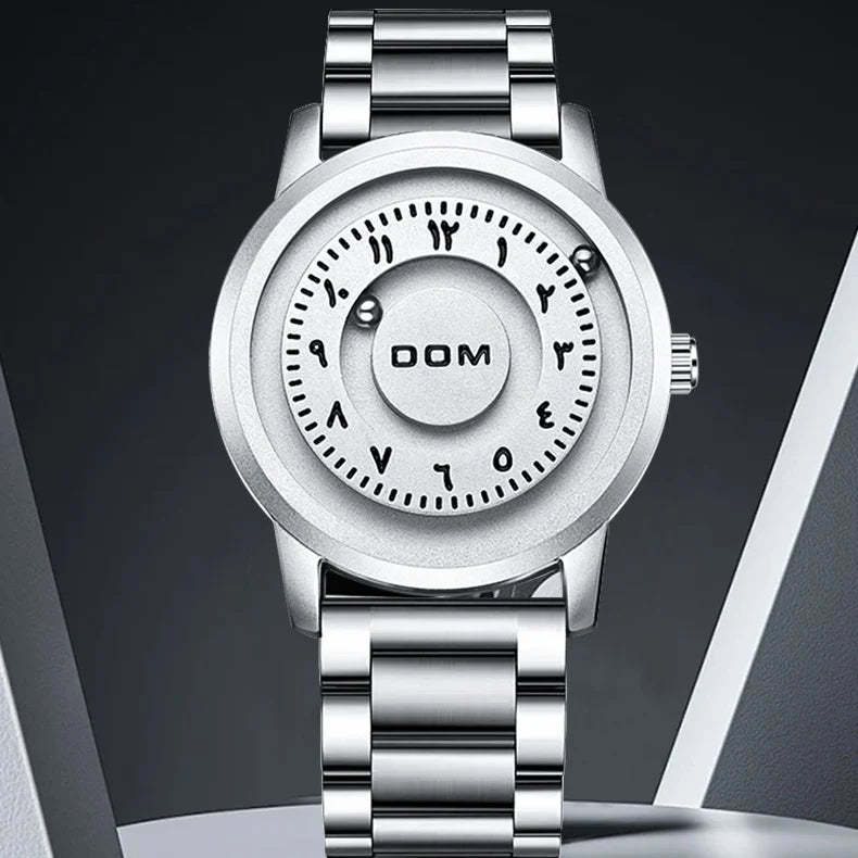 DOM 1769 Man Watch Creative Silver Stainless Steel