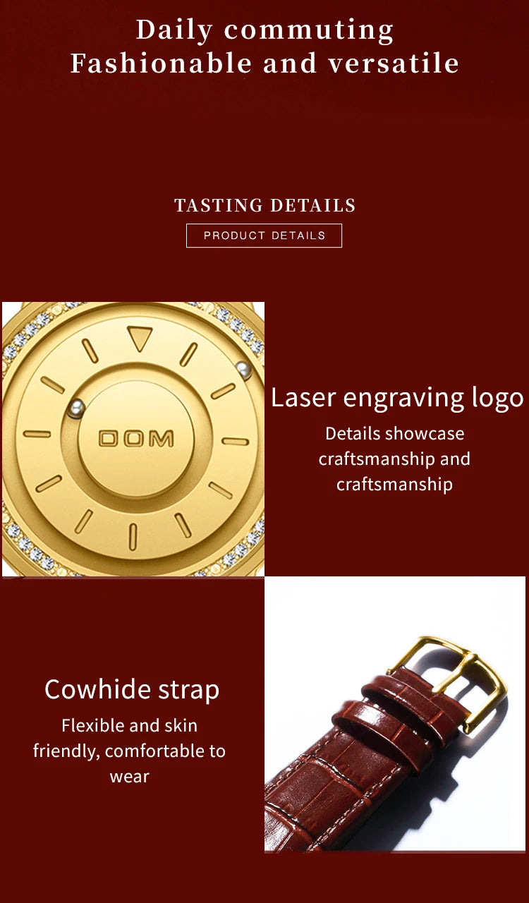 DOM 1758 Top Trend Concept Personality Creative Roller Pointer New Watch