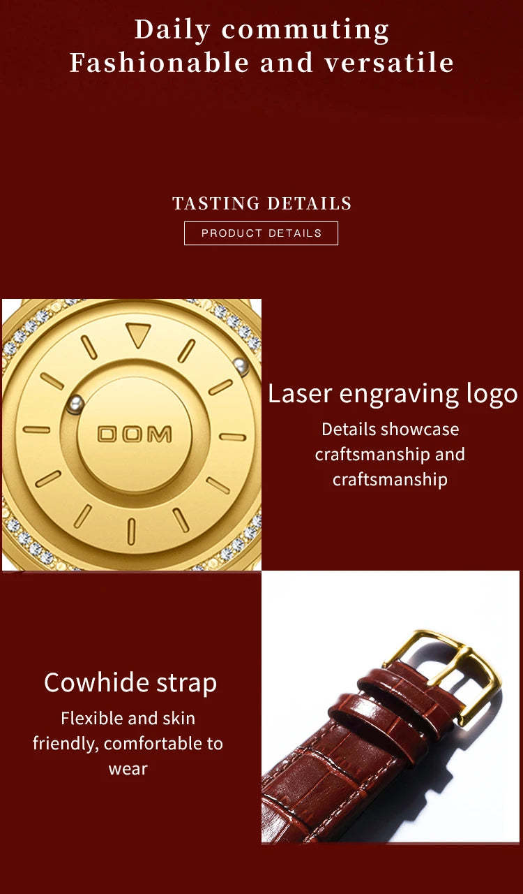 DOM 1758 Top Trend Concept Personality Creative Roller Pointer New Watch