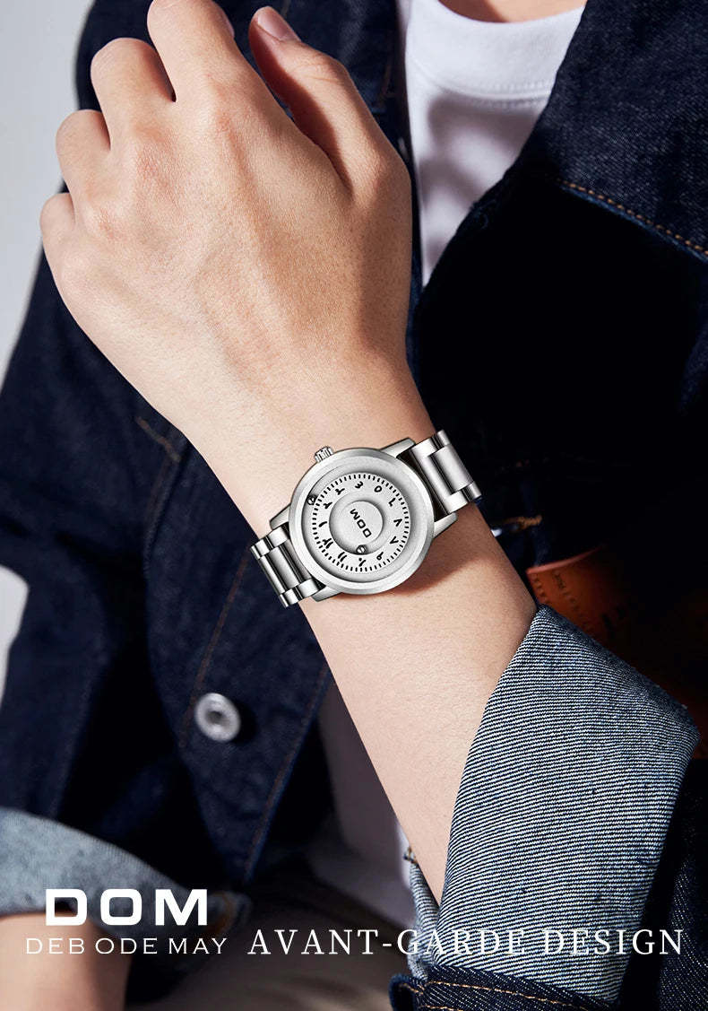 DOM 1769 Man Watch Creative Silver Stainless Steel