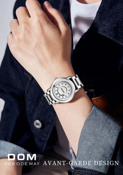 DOM 1769 Man Watch Creative Silver Stainless Steel