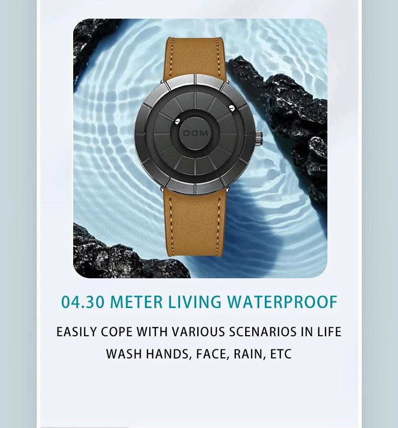 DOM 1753 Creative Design Watches Men Magnetic Watches