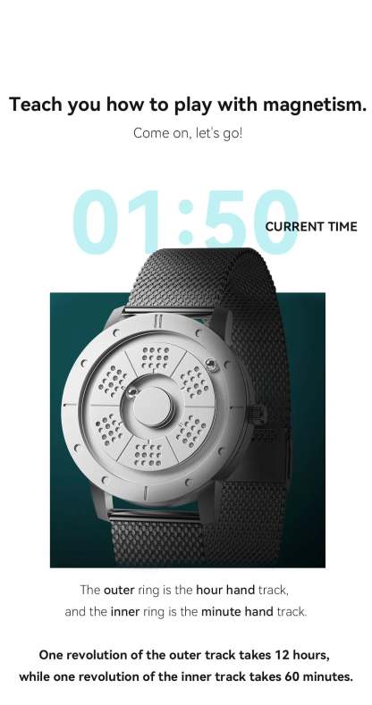 EUTOUR 2025 Magnetic Watch