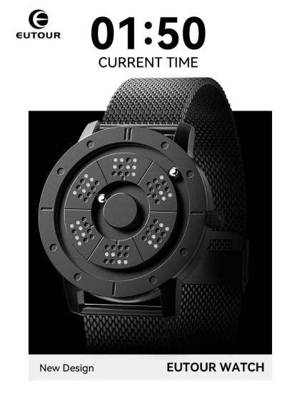 EUTOUR 2025 New Magnetic Fashion Leisure Quartz Simple Men's Watch