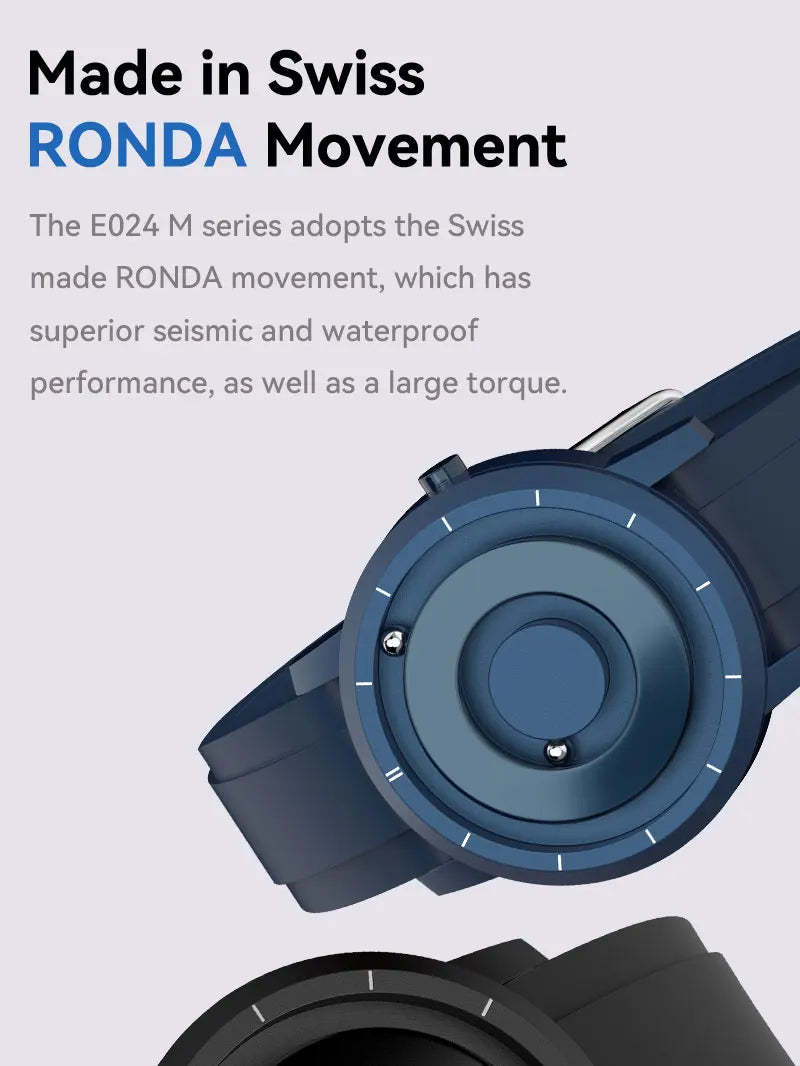 EUTOUR Stardard Quality Magnet Watch Classic 5 ATM Water proof