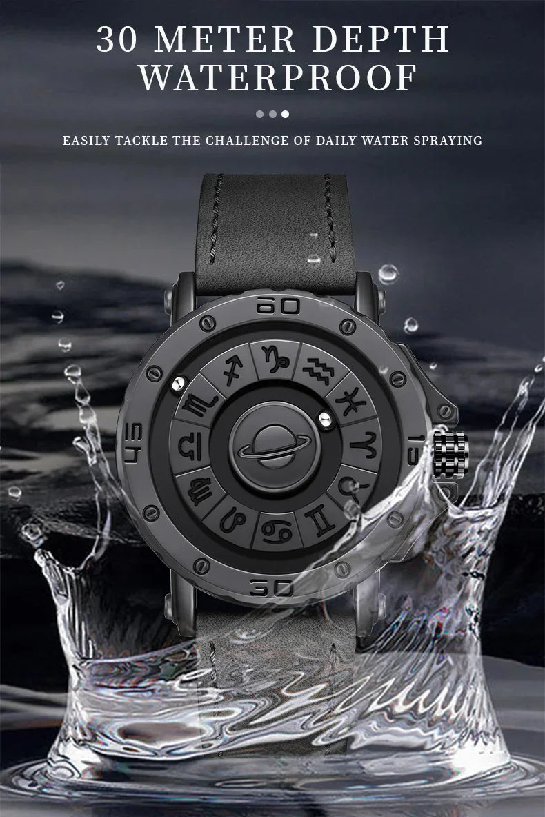 DOM 1733 Magnetic Watch Original Pointer Rotating Magnetic Constellation