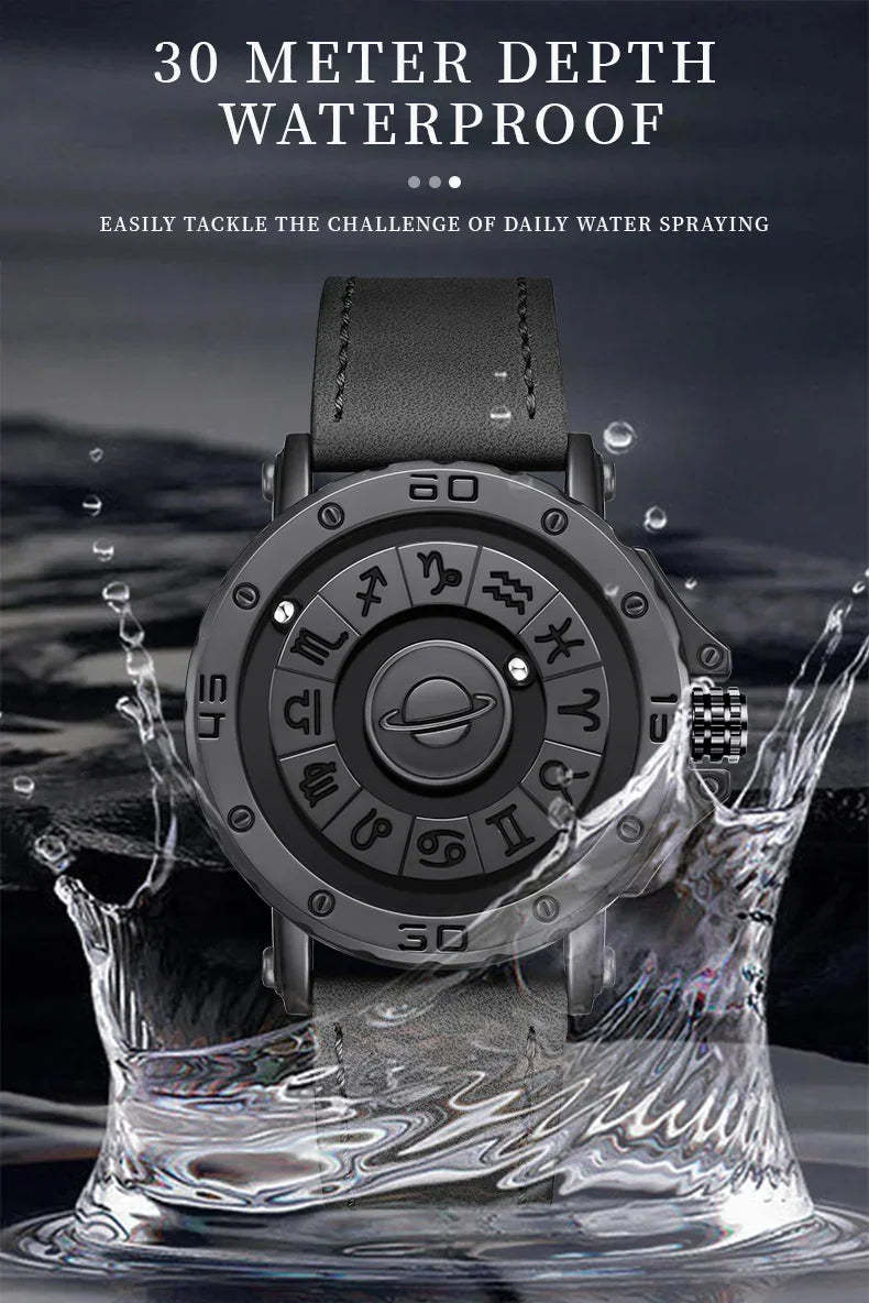 DOM 1733 Magnetic Watch Original Pointer Rotating Magnetic Constellation