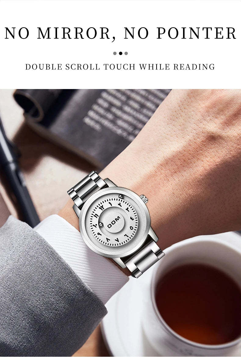 DOM 1769 Man Watch Creative Silver Stainless Steel