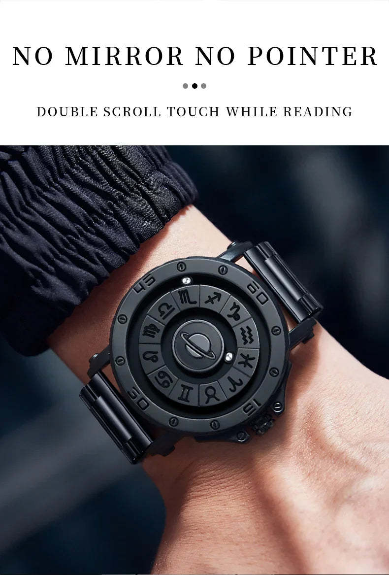 DOM 1733 Magnetic Watch Original Pointer Rotating Magnetic Constellation