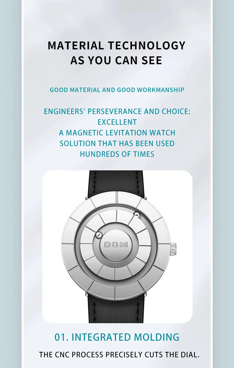DOM 1753 Creative Design Watches Men Magnetic Watches